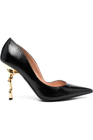 Moschino 105mm sculpted-heel leather pumps