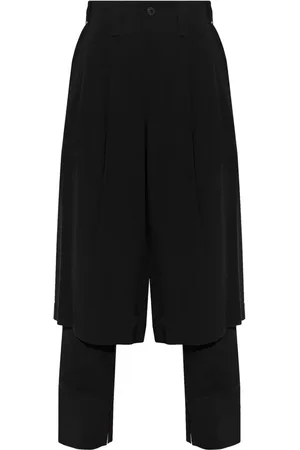 Issey Miyake High-waisted layered trousers
