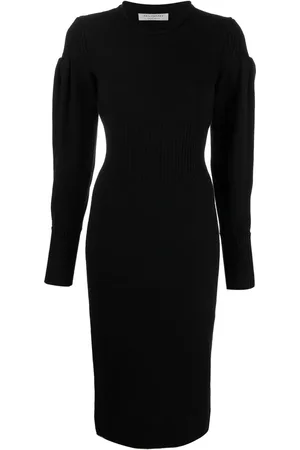 Serafini Long-sleeve knitted midi dress