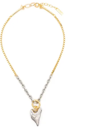 Vann Jewelry Two-tone small heart necklace