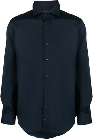 FAY Spread-collar button-up shirt
