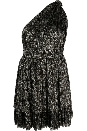 Sabina Musayev Chigaco one-shoulder tiered dress