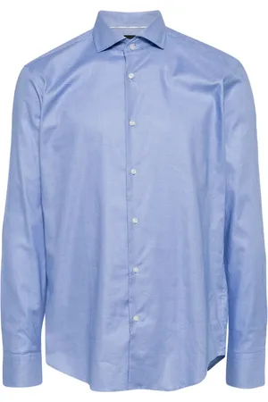 HUGO BOSS Cutaway-collar button-up shirt