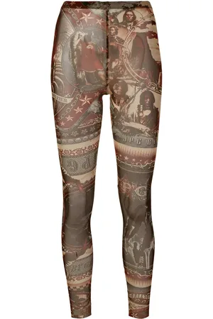 Jean Paul Gaultier Printed sheer fitted trousers