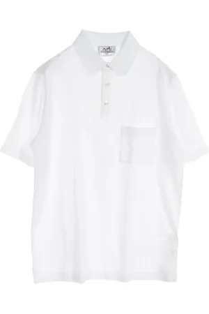 Hermès 2020s embroidered H cotton polo shirt