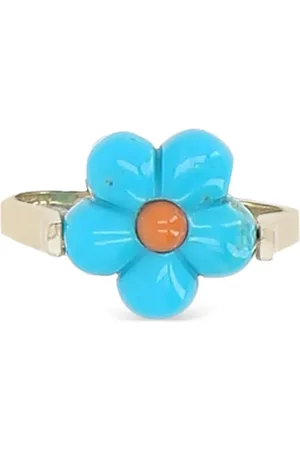 Aliita 9K yellow Daisy turquoise ring