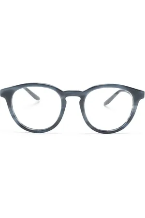 Giorgio Armani Marbled round-frame glasses