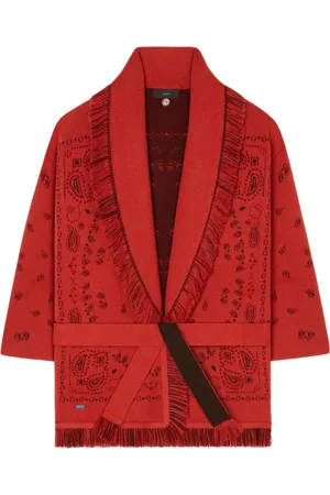 Alanui Bandana-pattern cashmere cardigan