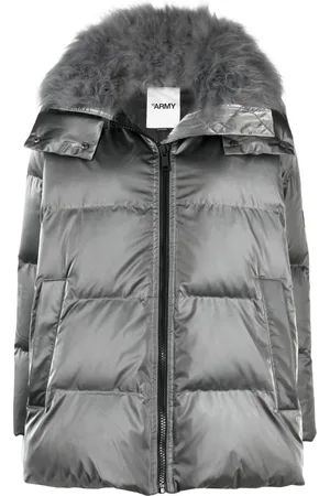 YVES SALOMON Hooded zip-up quilted down coat