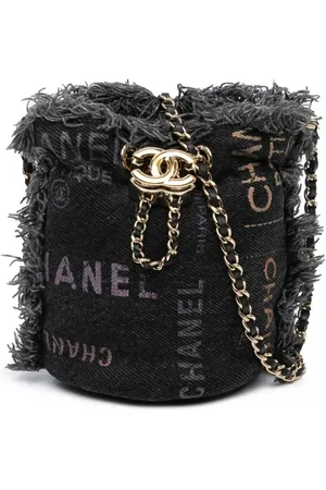 CHANEL 2021 Mini Denim Mood with Chain bucket bag