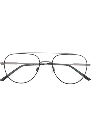 Calvin Klein Matte finish pilot-frame glasses