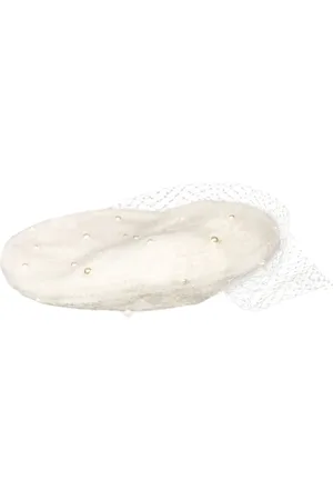 Jennifer Behr Pearl-embellishment voilette beret