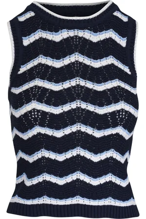 VERONICA BEARD Jerrel chevron-knit tank top