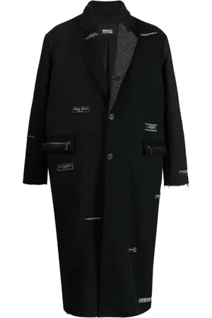 MOSTLY HEARD RARELY SEEN Logo-patches felted trench coat