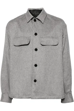 Kiton Felted cashmere-blend shirt