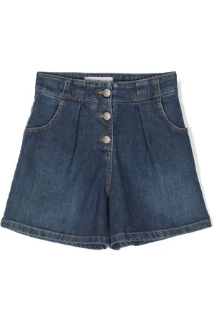 Etro Pleated denim shorts