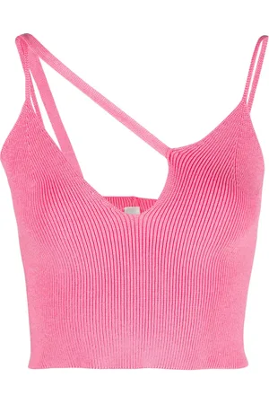 LANEUS Asymmetric knitted top