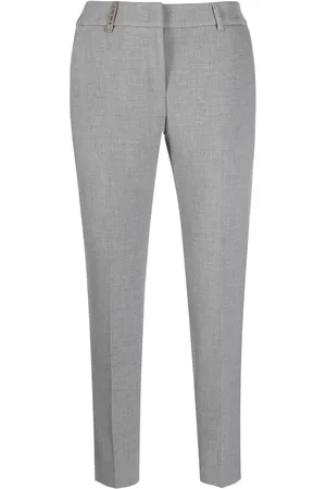 PESERICO SIGN Cropped cigarette trousers
