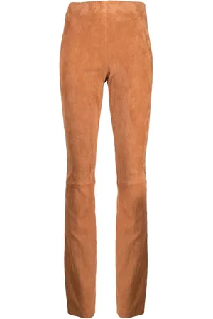 DROME Flared suede stretch trousers