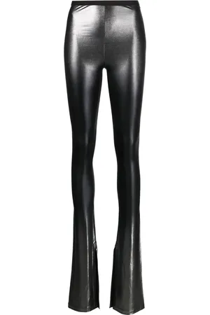 Rick Owens Carmen metallic flared trousers