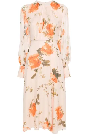 Erdem Floral-print silk midi dress