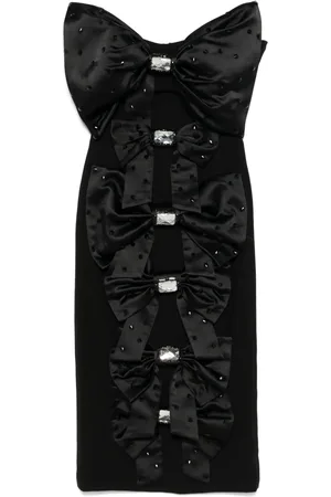 LOULOU Bow-embellished midi dress