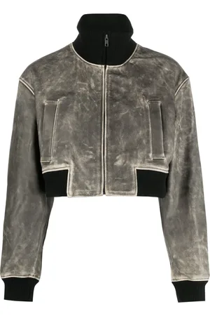 Manokhi Cropped leather jacket