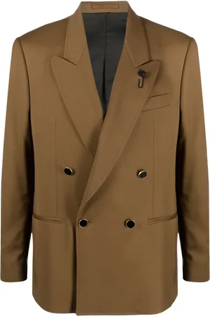 LARDINI Double-breasted wool blazer