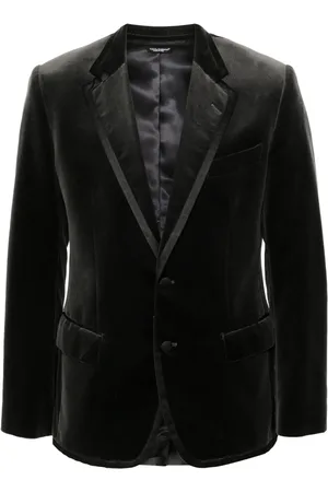 Dolce & Gabbana 2000s notched lapels velvet-effect blazer