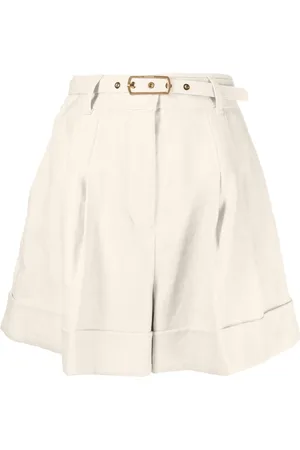 ZIMMERMANN Matchmaker belted linen shorts