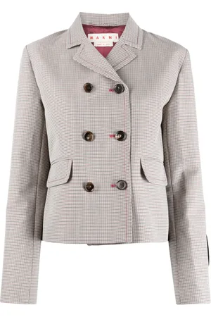 Marni Houndstooth-pattern double-breasted blazer