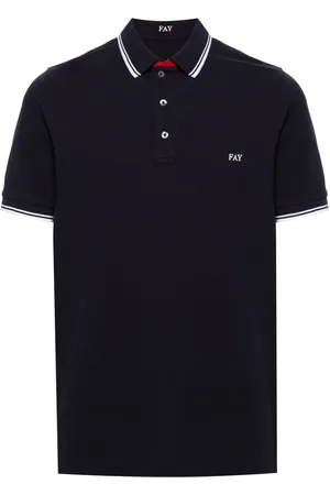 FAY Striped-edge polo shirt