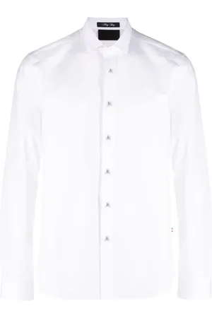 Philipp Plein Skull-appliqué cotton shirt
