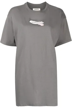 Musium Div. Logo-print long cotton T-shirt