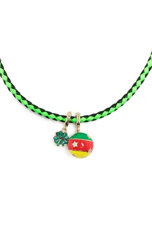 Lauren Rubinski Clover-pendant cord necklace