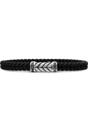 David Yurman Sterling Chevron braided bracelet (6mm)