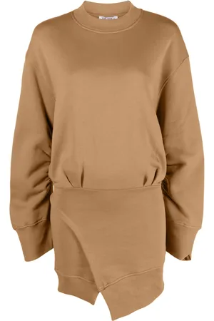 The Attico Ivory cotton sweatshirt dress
