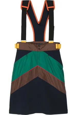 Kolor Colour-block dungaree dress