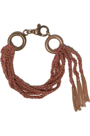 CAROLINA BUCCI 18kt rose gold and silk Lucky layered bracelet