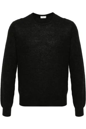 Saint Laurent Mélange-effect knitted jumper