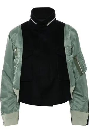 SACAI Panelled cropped jacket