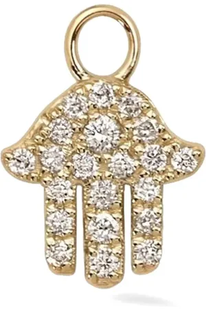 Lark & Berry 9kt yellow Hand Of Fatima diamond charm