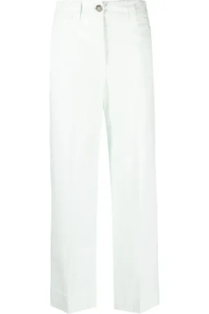 PESERICO SIGN Pressed-crease cotton trousers