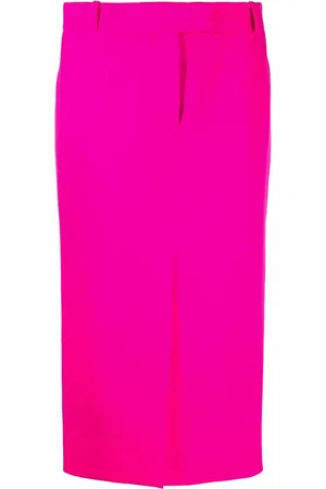 The Attico Slit-detail pencil skirt