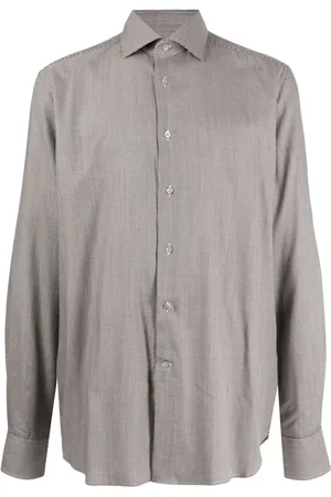 corneliani Houndstooth-pattern long-sleeve shirt
