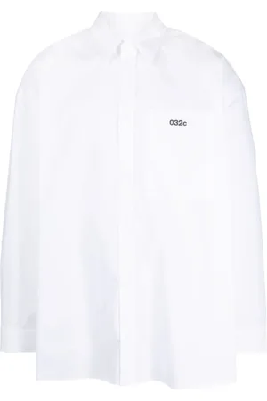 032c Embroidered-logo cotton shirt