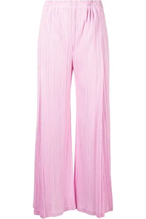 PLEATS PLEASE ISSEY MIYAKE September plissé-effect cropped trousers