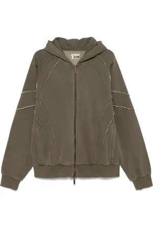 Izzue Distressed panel hooded jacket