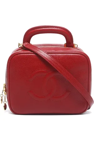 CHANEL 1994-2000 CC stitch Vanity two-way handbag