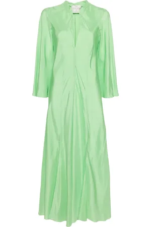 FORTE FORTE V-neck flared maxi dress